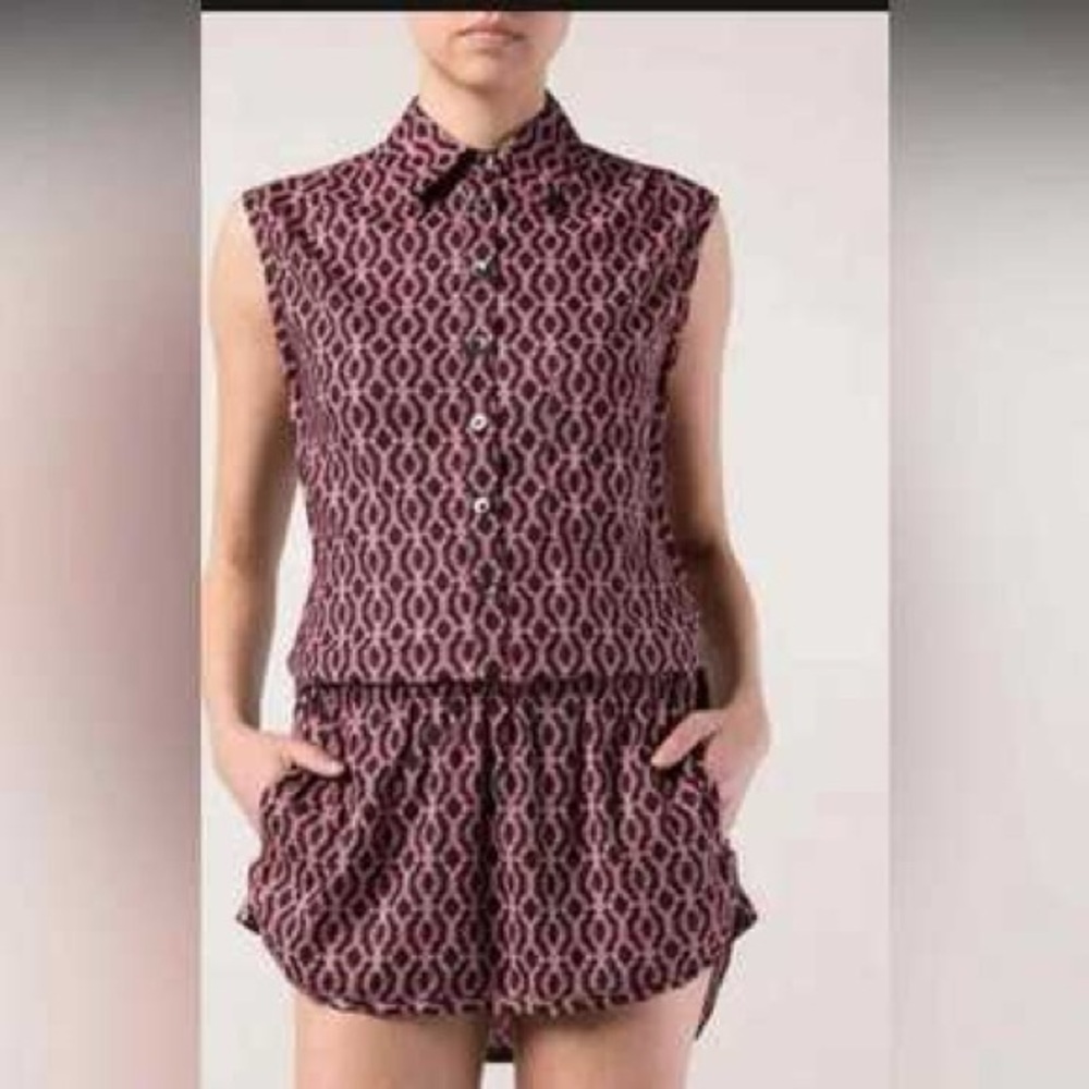 Thakoon Sleeveless Patterned Romper‎